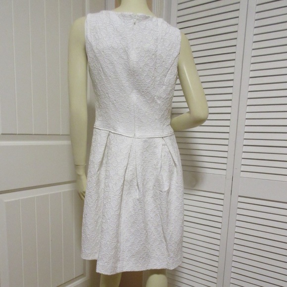 NWT American Living Womens White A-Line Sheath Dress Size 10 Sleeveless Pleated - Picture 6 of 8